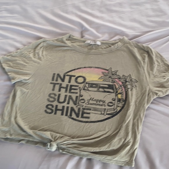 CROP OLIVE TOP - Picture 1 of 1